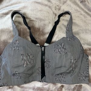 Victorias Secret Incredible Knockout Ultra Max Striped Logo Sports Bra Size 36D